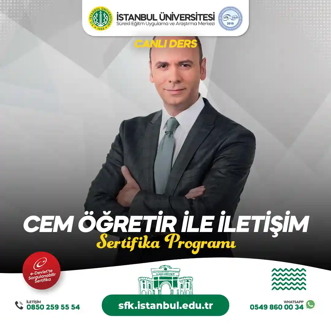 Cem Öğretir ile İletişim Sertifika Programı (CANLI DERS)