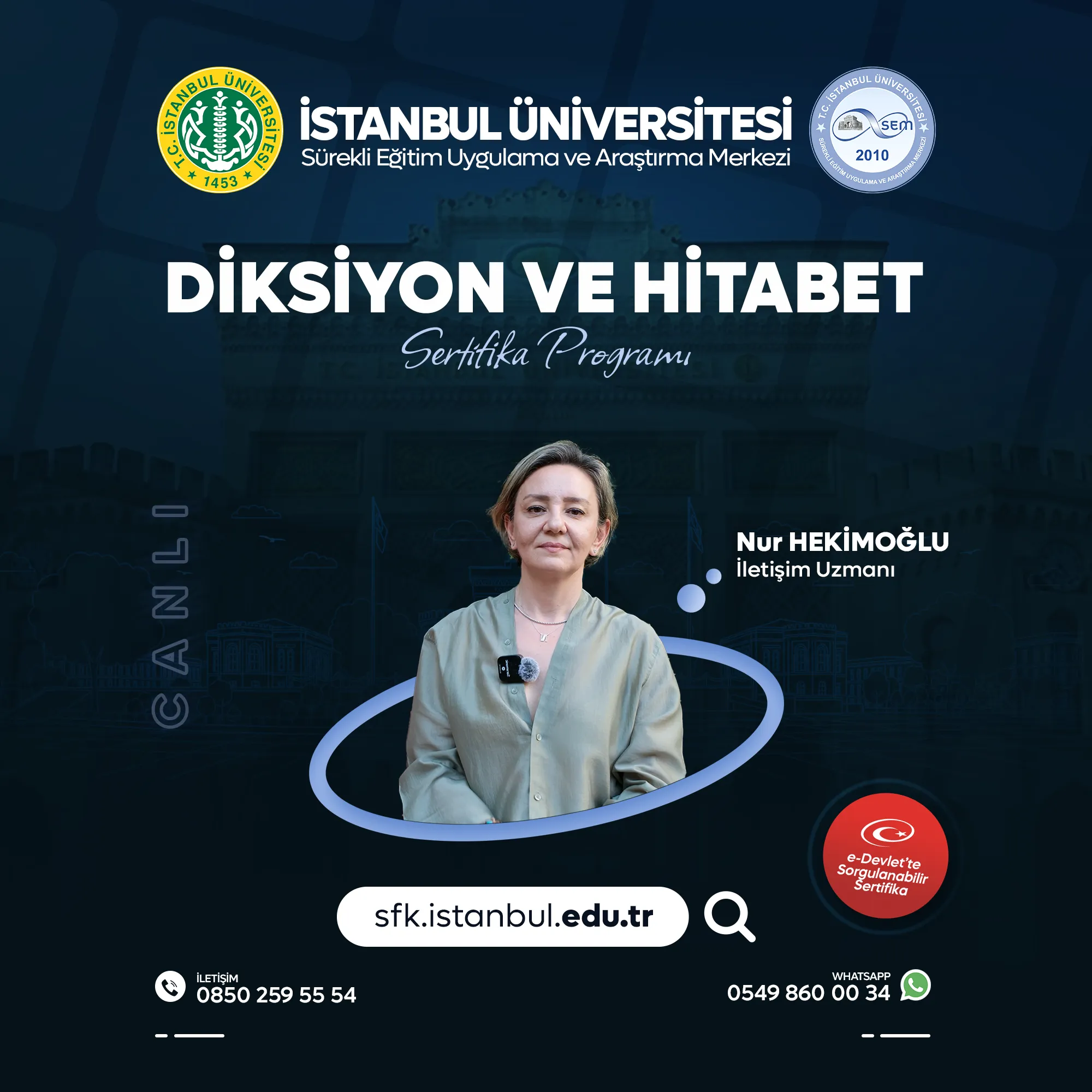 Diksiyon ve Hitabet Sertifika Programı (CANLI DERS)