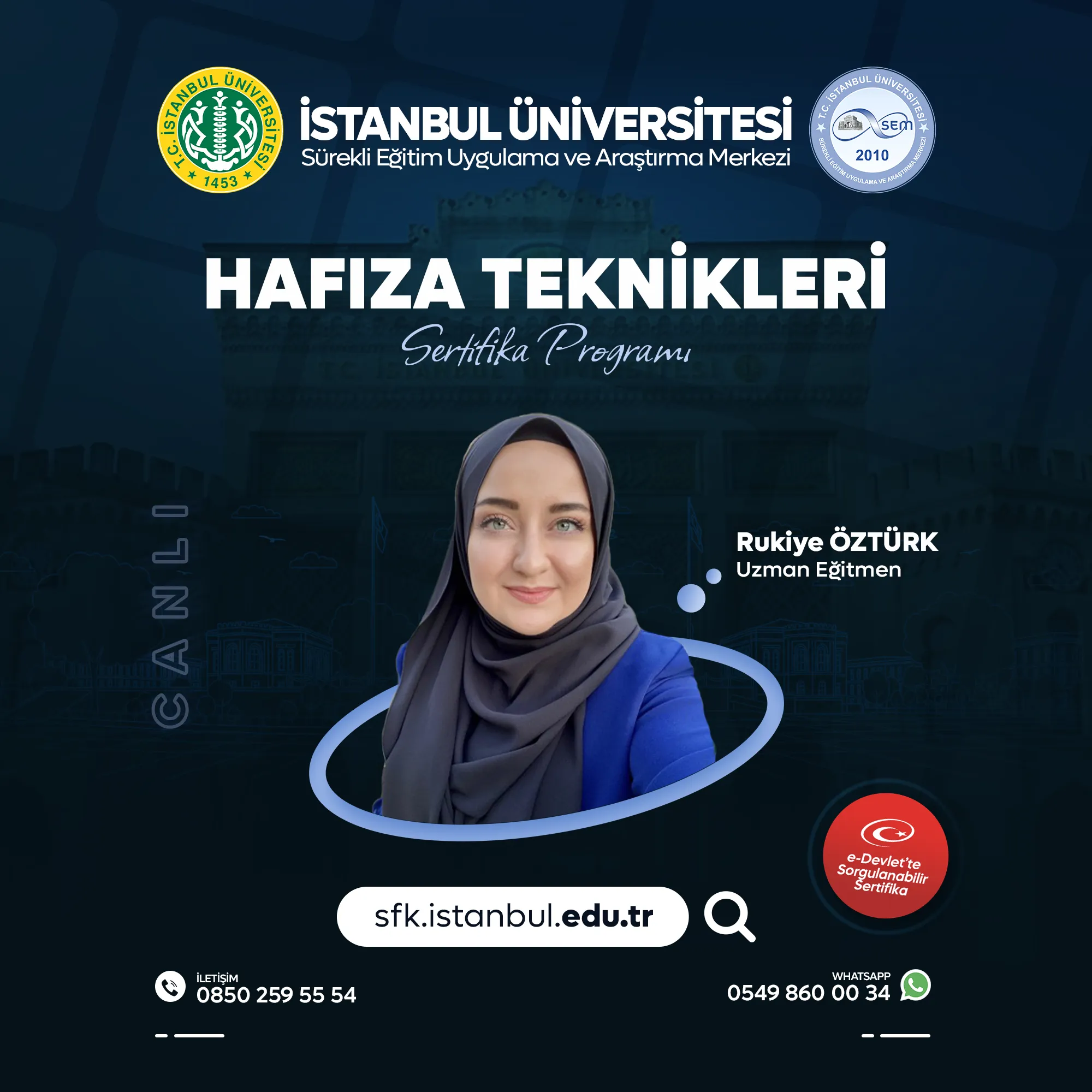 Hafıza Teknikleri Eğitimi Sertifika Programı (Canlı)