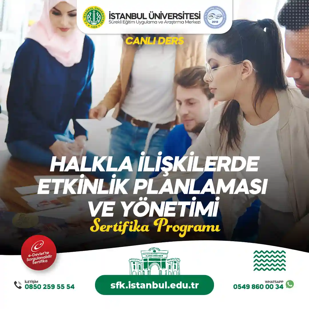 Halkla İlişkilerde Etkinlik Planlaması ve Yönetimi Sertifika Programı