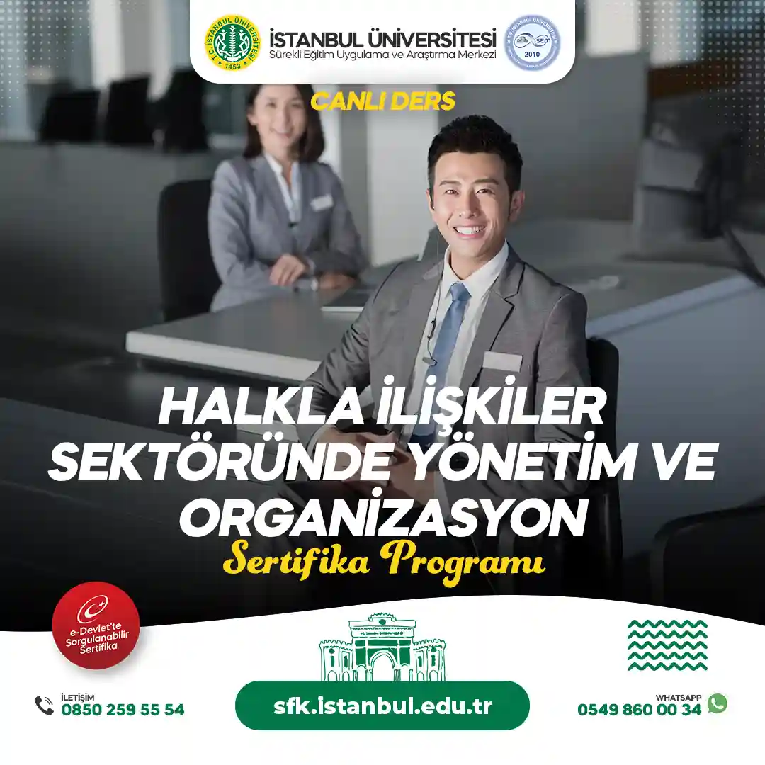 Halkla İlişkiler Sektöründe Yönetim ve Organizasyon Sertifika Programı