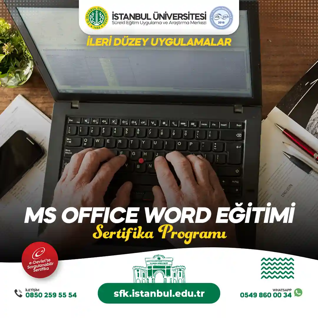 MS Office Word Eğitimi (İleri Düzey Uygulamalar) Sertifika Programı