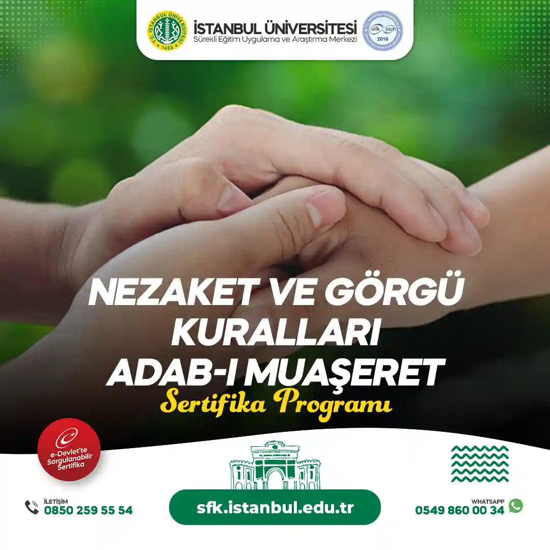 Nezaket ve Görgü Kuralları / Adab-I Muaşeret Sertifika Programı