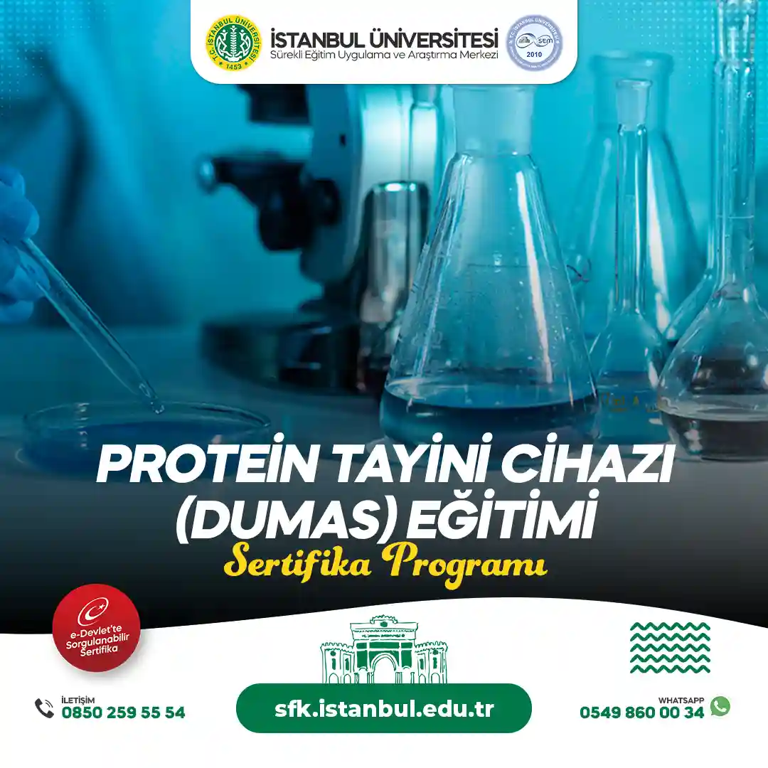 Protein Tayini Cihazı (DUMAS) Eğitimi Sertifika Programı