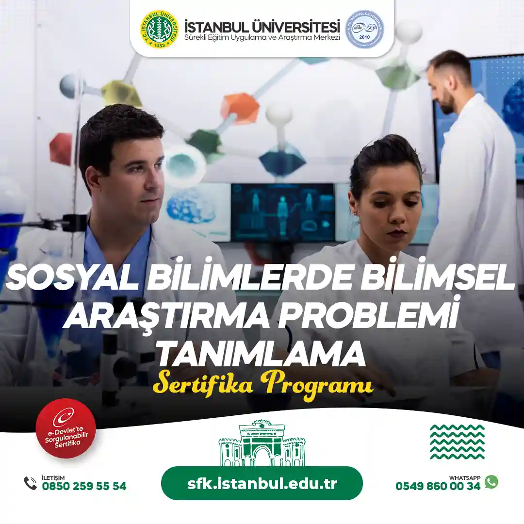 Sosyal Bilimlerde Bilimsel Araştırma Problemi Tanımlama Sertifika Programı