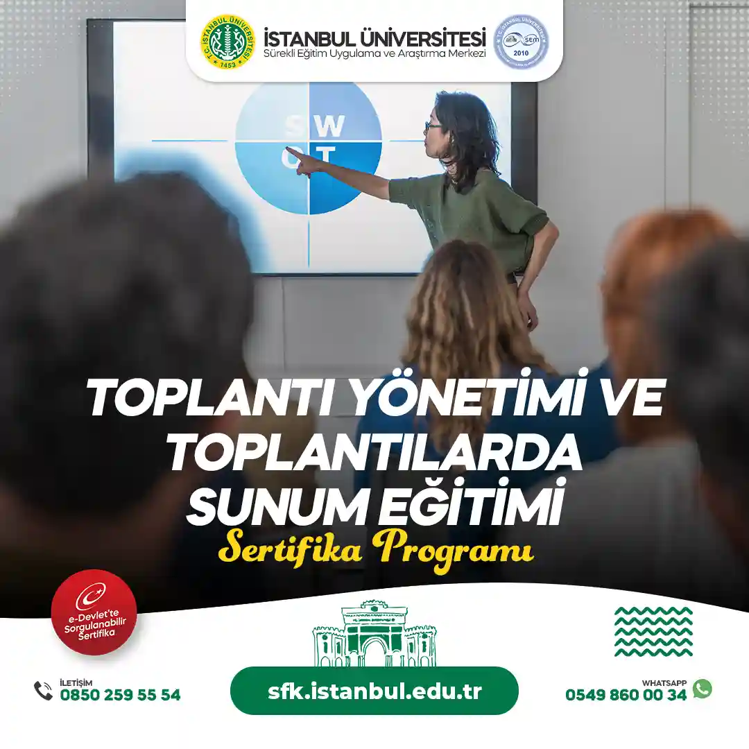 Toplantı Yönetimi ve Toplantılarda Sunum Eğitimi Sertifika Programı