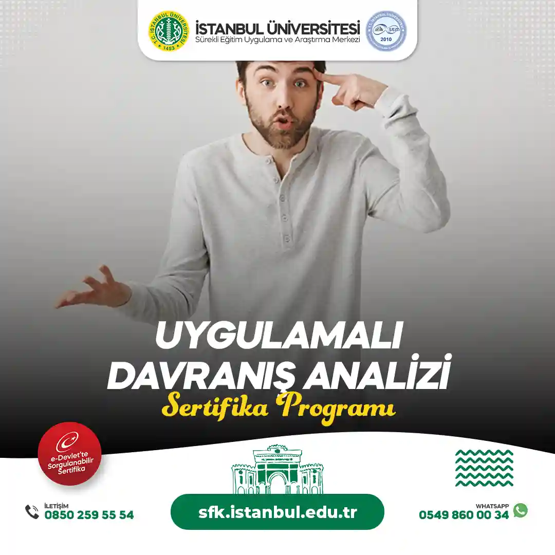 Uygulamalı Davranış Analizi Sertifika Programı (CANLI DERS)