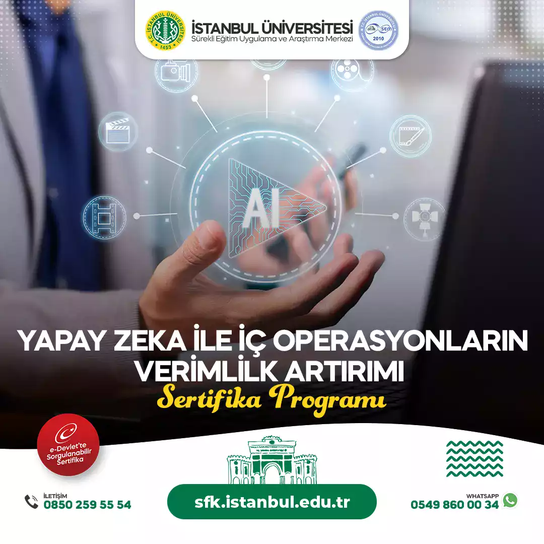 Yapay Zeka ile İç Operasyonların Verimlilik Artırımı Sertifika Programı