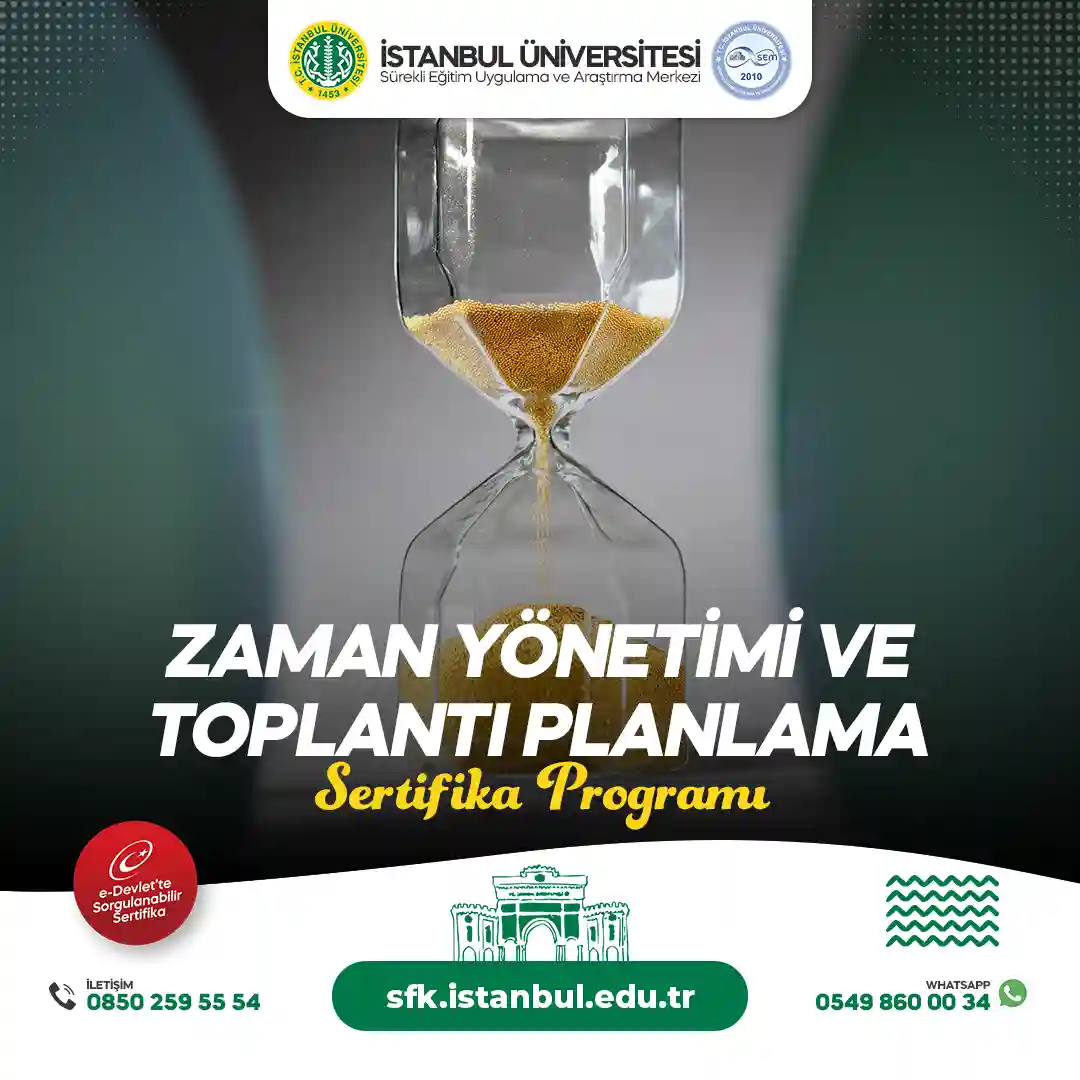 Zaman Yönetimi ve Toplantı Planlama Sertifika Programı